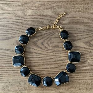 Kenneth jay lane black chunky statement necklace